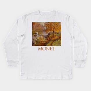 The Studio Boat by Claude Monet Kids Long Sleeve T-Shirt